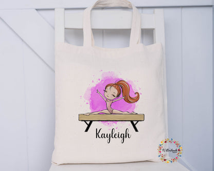 Personalised Gymnastics Tote Bag