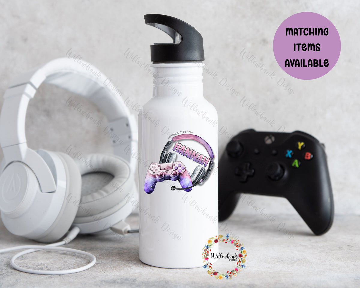 Personalised Matching Gaming Bag & Water Bottle