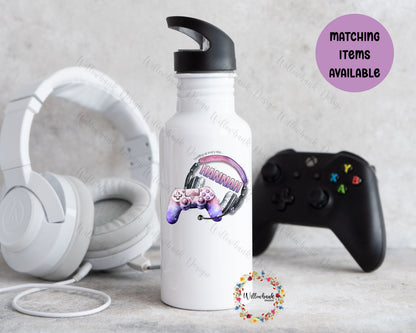 Personalised Matching Gaming Bag & Water Bottle