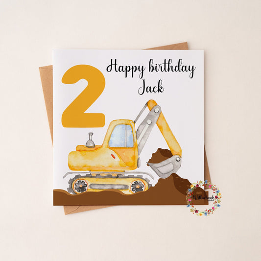 Personalised Happy 2nd Birthday Card
