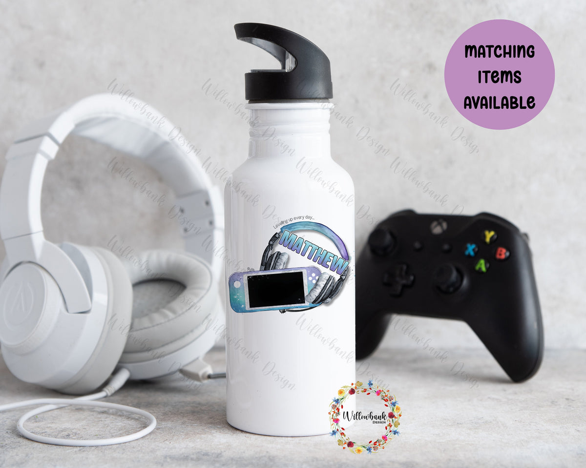 Personalised Matching Gaming Insulated School Lunch Bag And Bottle