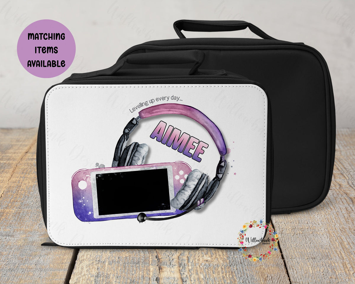 Personalised Gaming Insulated School Lunch Bag