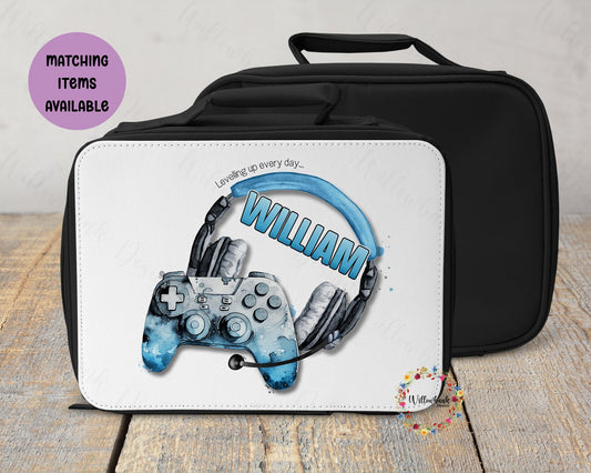 Personalised Gaming Insulated School Lunch Bag