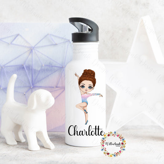 Personalised Gymnastics Dancer Water Bottle