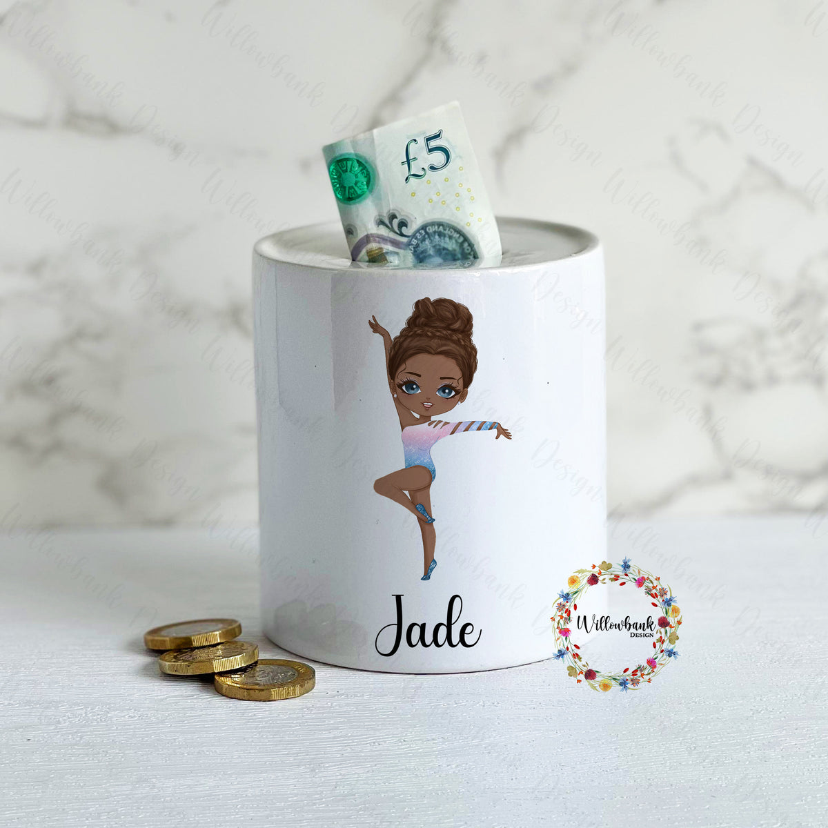 Personalised Gymnastics Money Box
