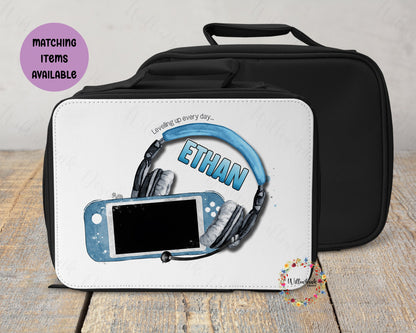 Personalised Gaming Insulated School Lunch Bag