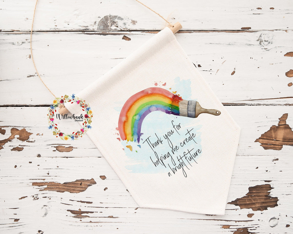 Thank You For Helping Me To Paint A Bright Future Teacher Gift