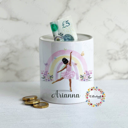 Personalised Ballerina Money Box