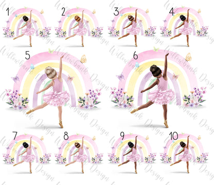 Personalised Ballerina Linen Hanging Decoration