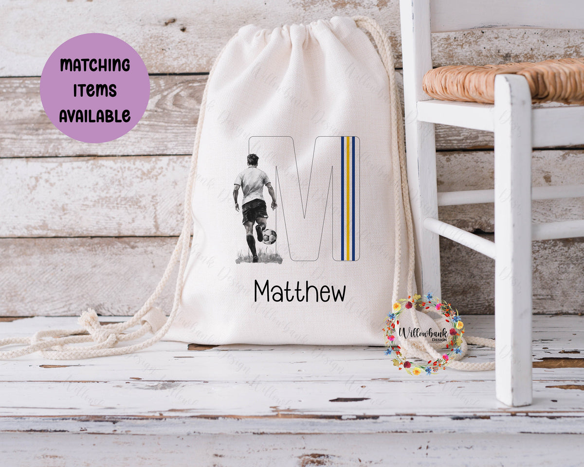 Personalised Football Drawstring Bag