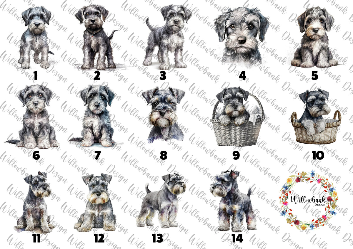 Personalised Miniature Schnauzer Cushion