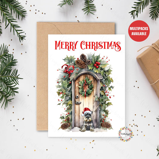 Multipack Miniature Schnauzer Christmas Card
