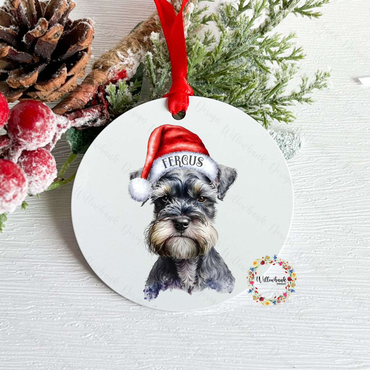 Miniature Schnauzer Christmas Tree Decoration