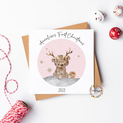 Personalised Baby's First Christmas Card