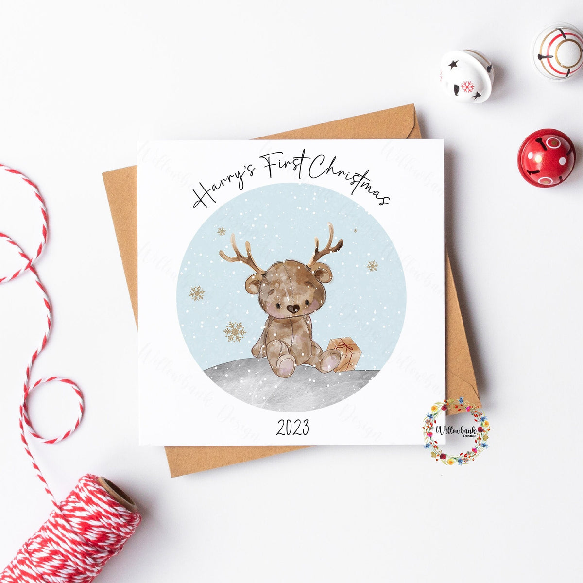 Personalised Baby's First Christmas Card