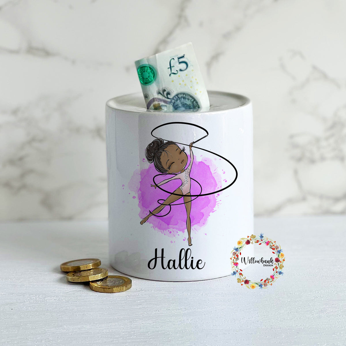 Personalised Gymnastics Money Box