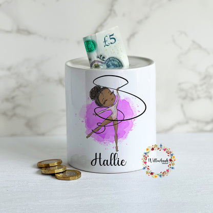 Personalised Gymnastics Money Box
