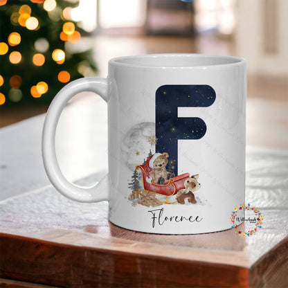 Personalised Christmas Santa Claus Sleigh 11oz Mug