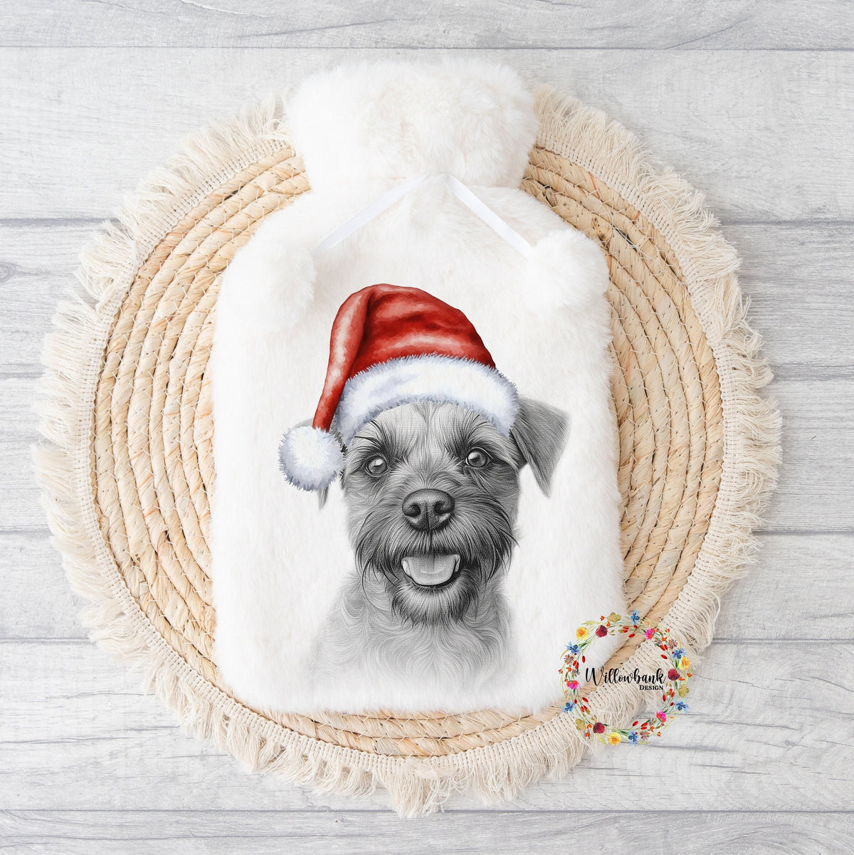 Personalised Border Terrier Hot Water Bottle