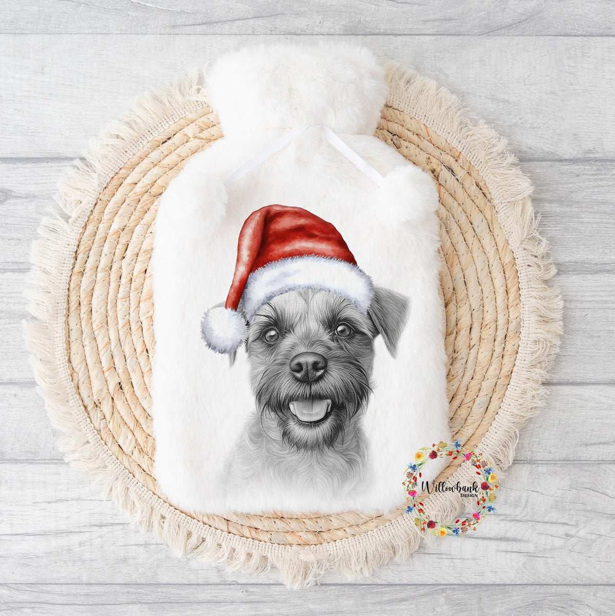 Personalised Border Terrier Hot Water Bottle