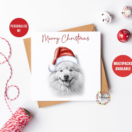 Personalised Samoyed Christmas Card