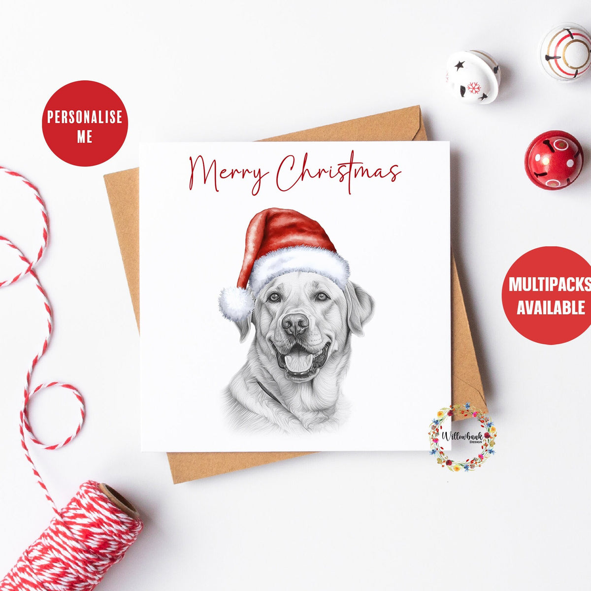 Personalised Labrador Christmas Card