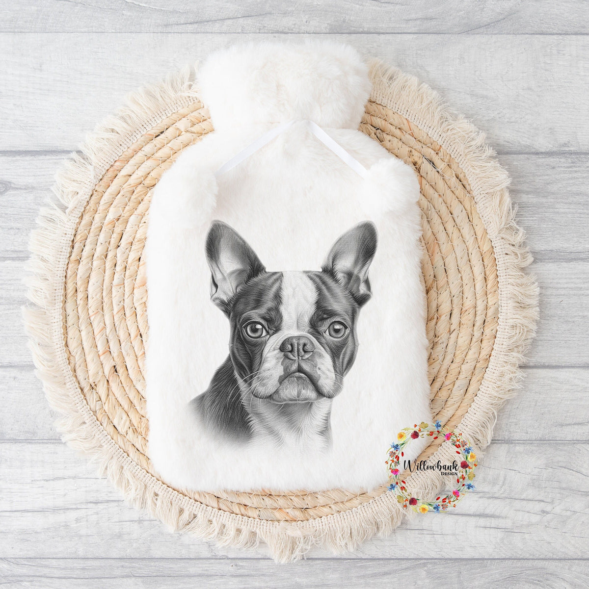 Personalised Boston Terrier Hot Water Bottle