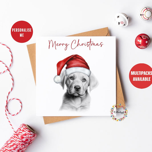 Personalised Labrador Christmas Card