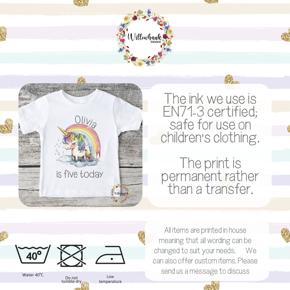 Personalised Happy Birthday Bear Tshirt