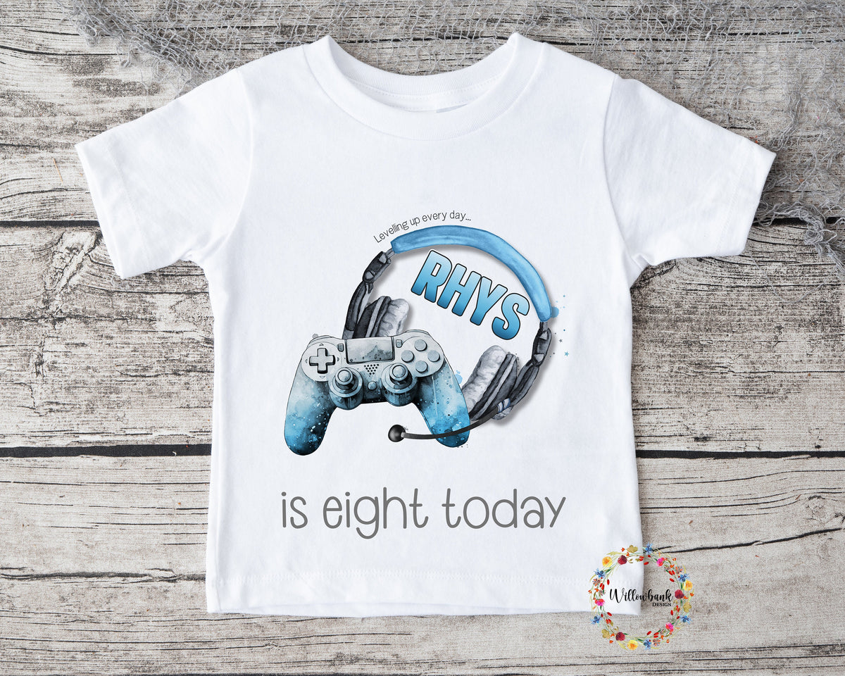 Personalised Happy Birthday Gamer Tshirt