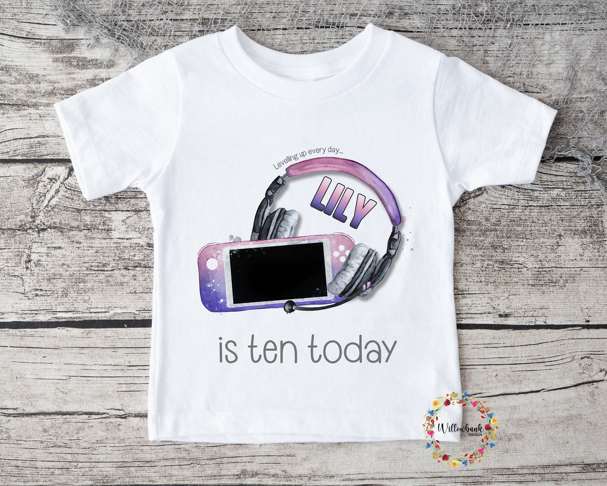 Personalised Happy Birthday Gamer Tshirt