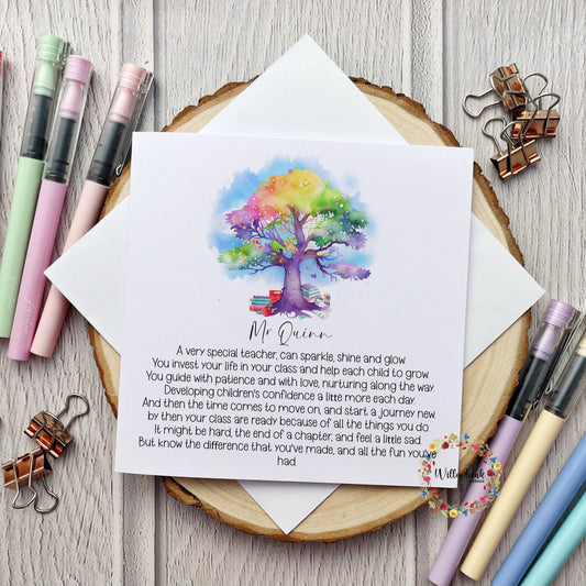 Personalised Best Teacher In The World Card