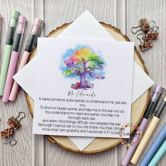 Personalised Teacher Card