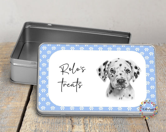 Personalised Dalmation Treat Tin