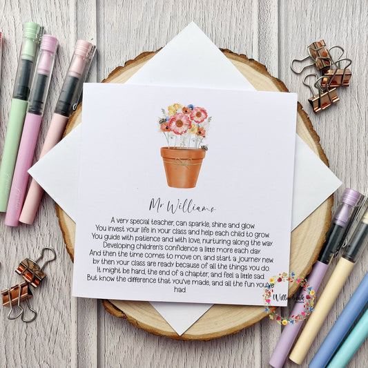 Personalised Best Teacher In The World Card