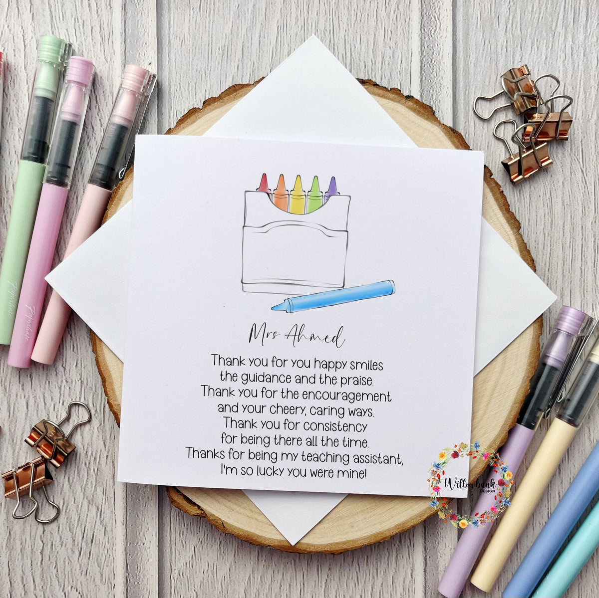 Personalised Teacher Card