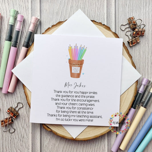 Personalised Teacher Card