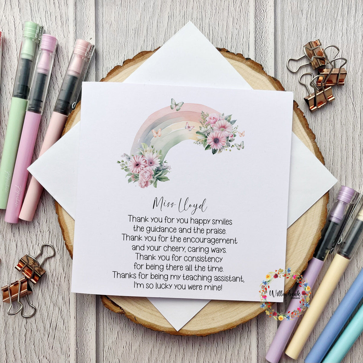 Personalised Teacher Card