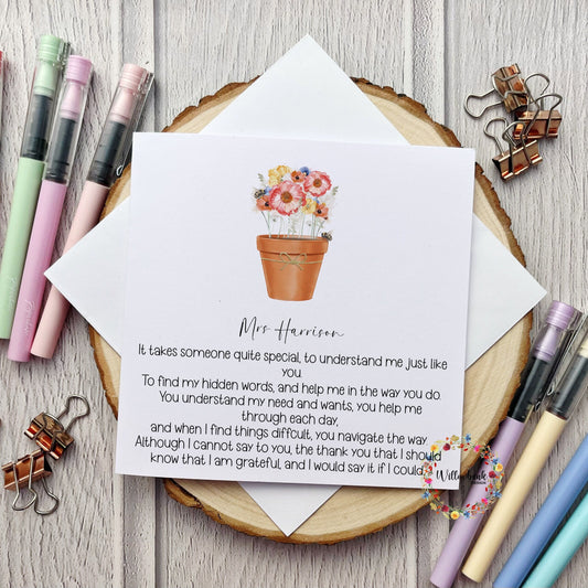 Personalised Teacher Card