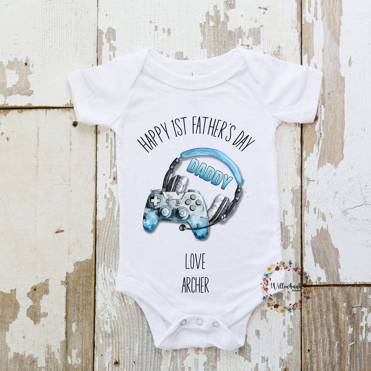 First Father's Day Gamer Babygrow