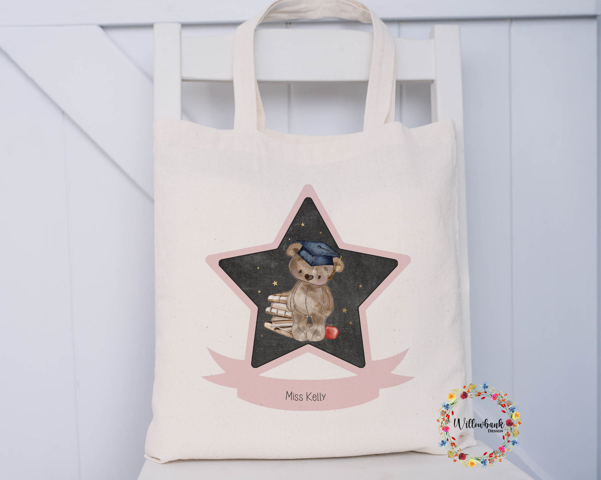 Personalised Teacher Star Tote Bag