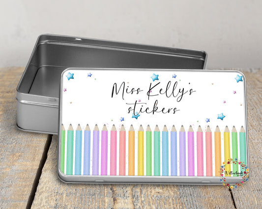 Personalised Teacher Storage Tin