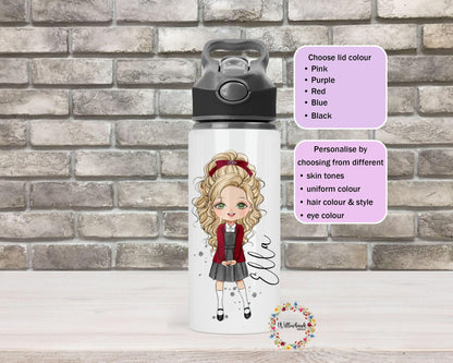 Personalised School Uniform Water Bottle