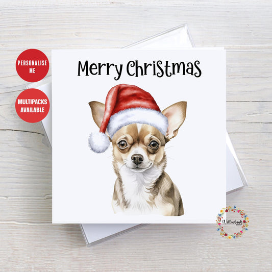 Multipack Personalised Chihuahua Christmas Card