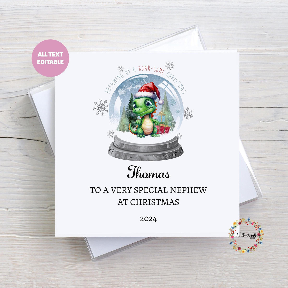 Dinosaur Children's Christmas Card