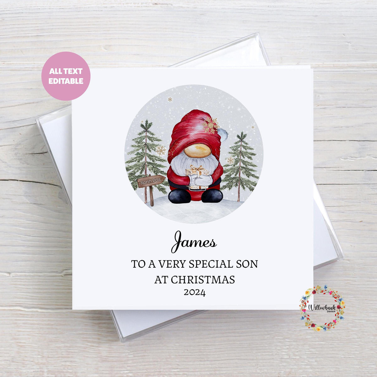 Santa Claus Gonk Christmas Card