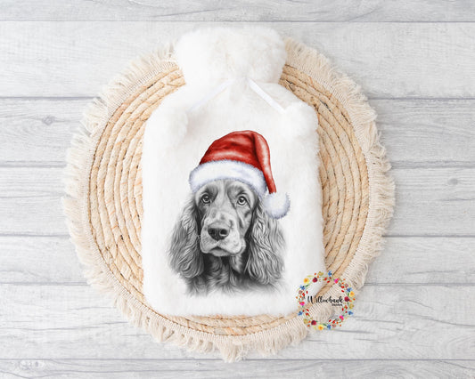 Cocker Spaniel Christmas Hot Water Bottle