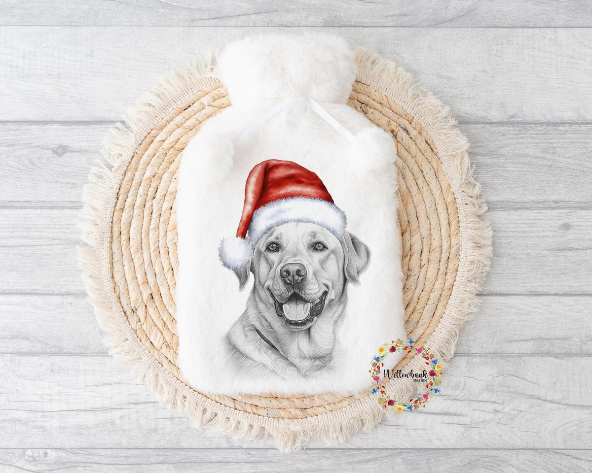 Personalised Yellow Labrador Hot Water Bottle