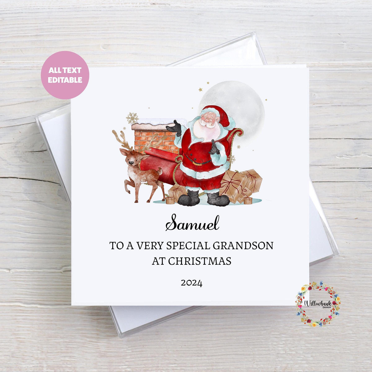 Santa's Sleigh Christmas Card
