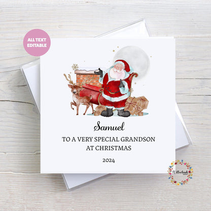 Santa's Sleigh Christmas Card